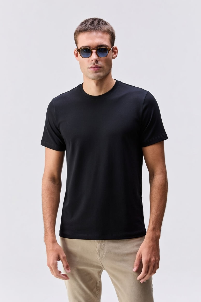 Camiseta Cotton Liocel Preto